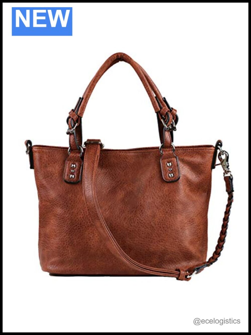 Concealed Carry Faux Leather Tote with Locking Storage